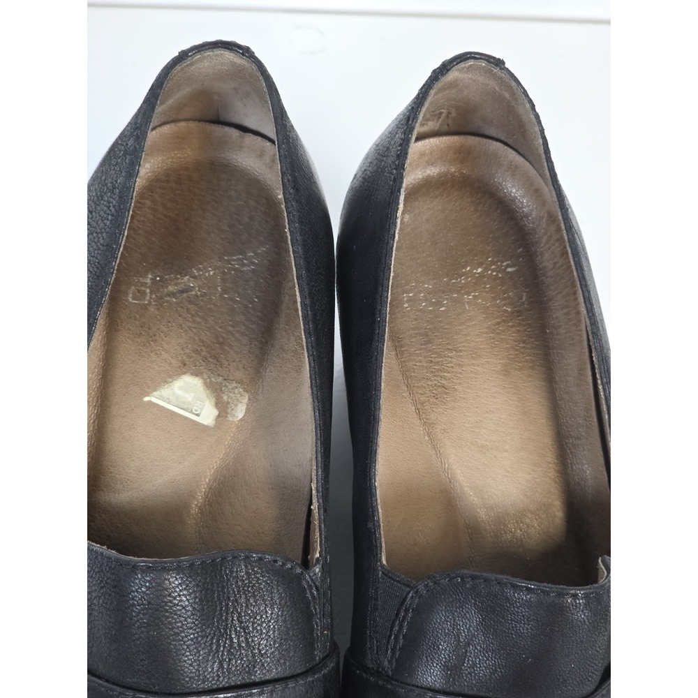 Dansko Womens Size 39 Rosalie Black Leather Mary Jane Clogs Loafers Comfort Walk - Picture 7 of 11